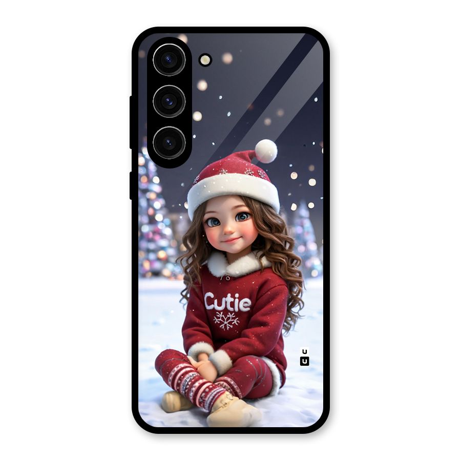 Girl In Snow Glass Back Case for Galaxy S23 Plus
