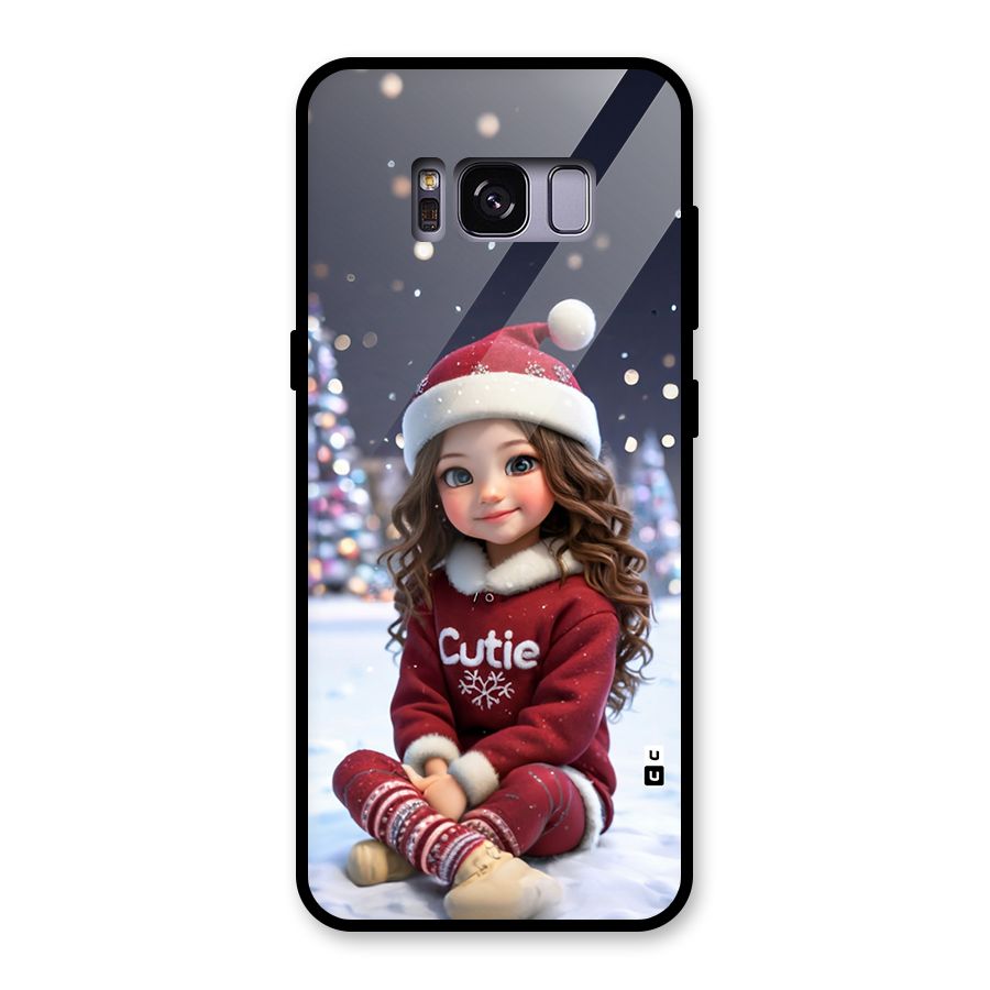 Girl In Snow Glass Back Case for Galaxy S8