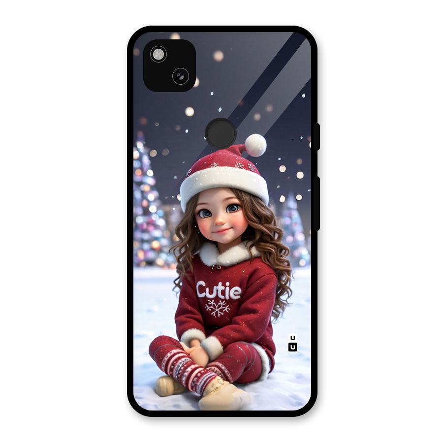 Girl In Snow Glass Back Case for Google Pixel 4a