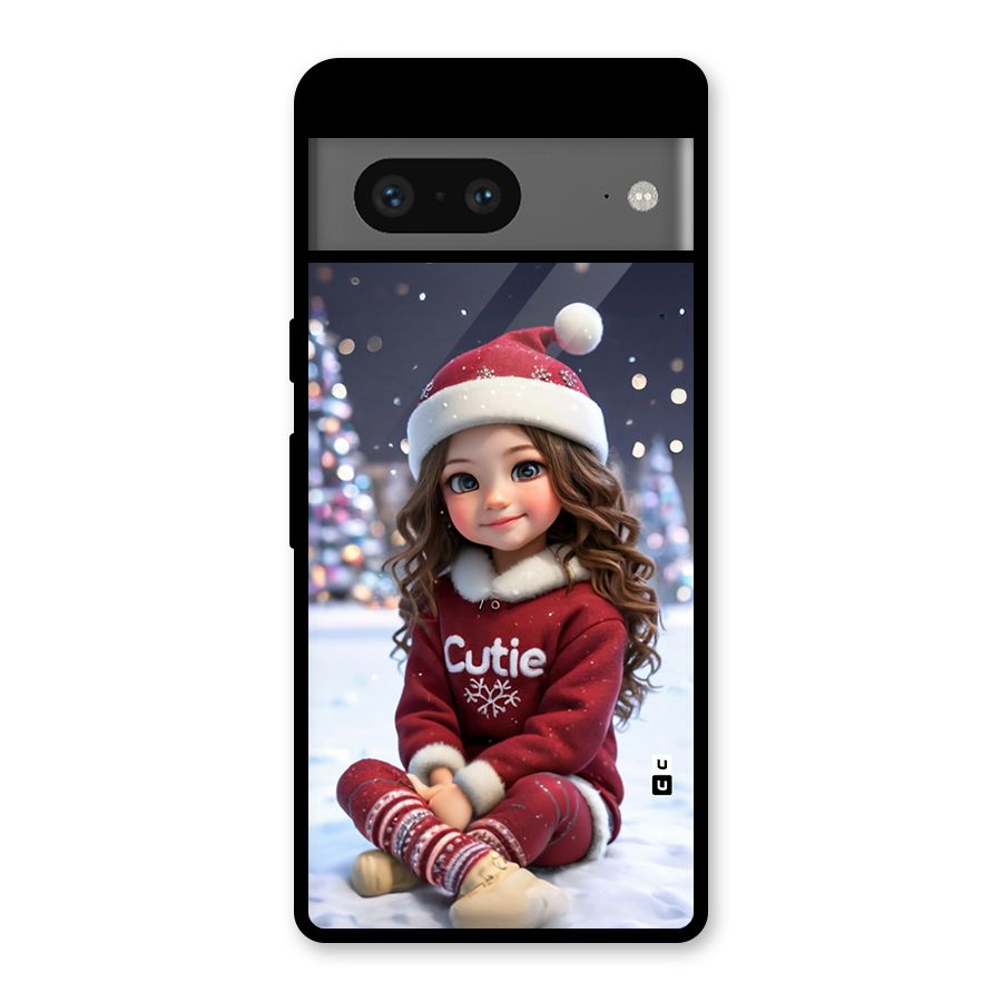 Girl In Snow Glass Back Case for Google Pixel 7