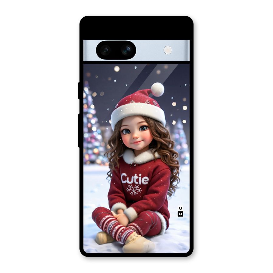 Girl In Snow Glass Back Case for Google Pixel 7a
