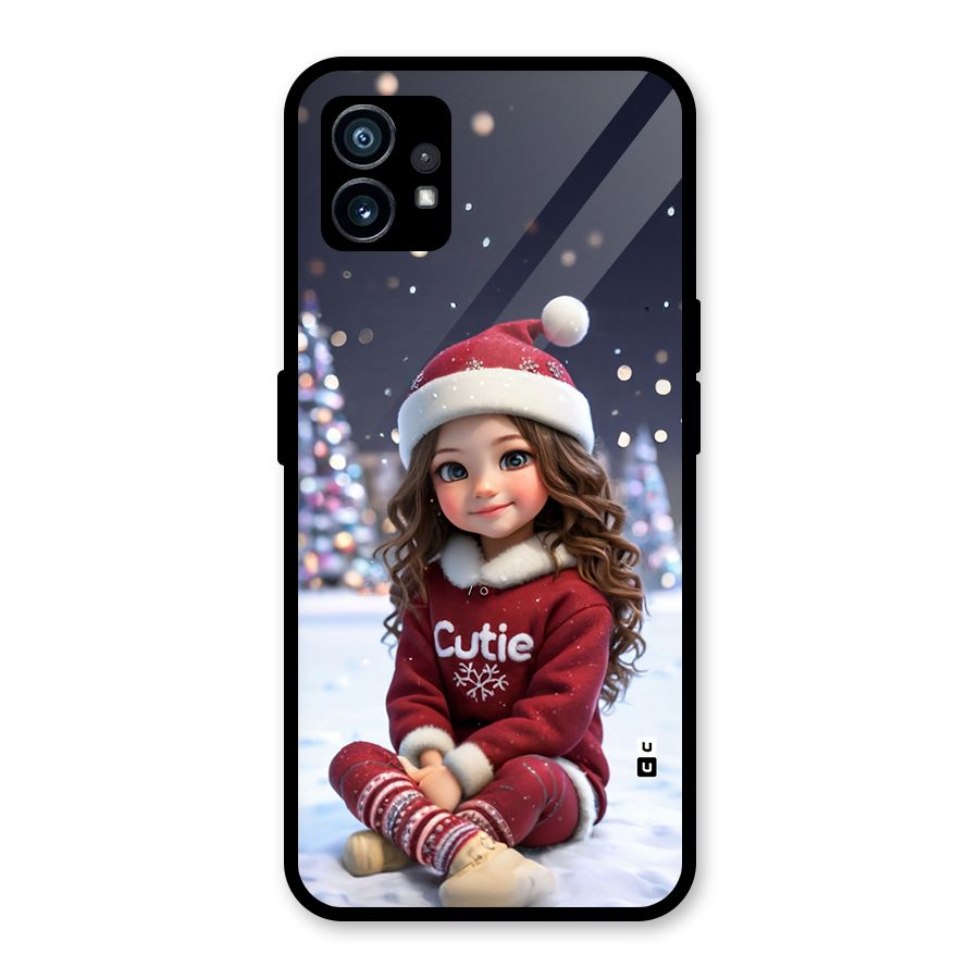 Girl In Snow Glass Back Case for Nothing Phone 1