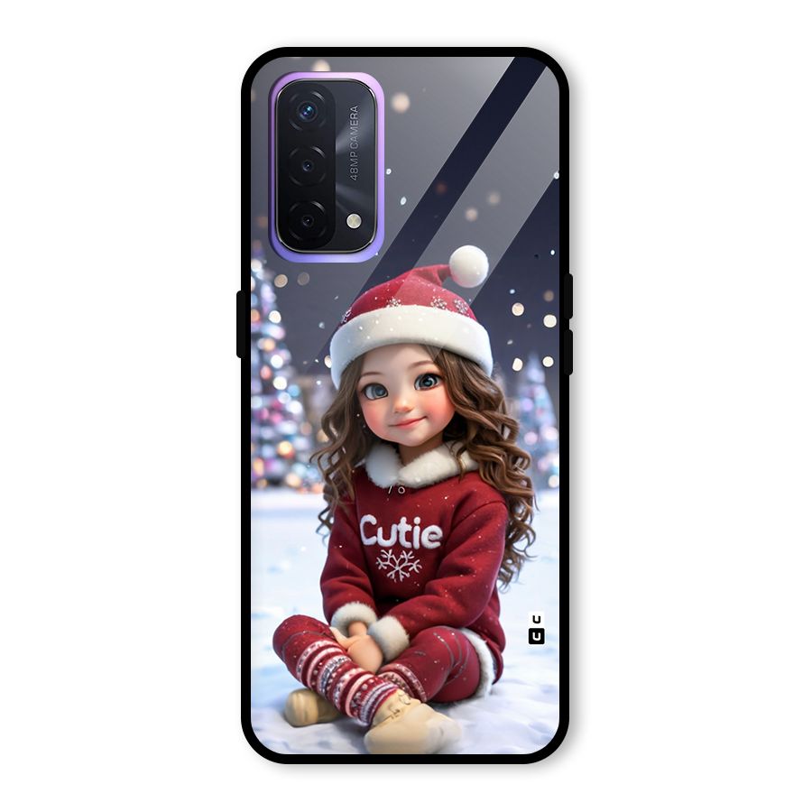 Girl In Snow Glass Back Case for Oppo A74 5G