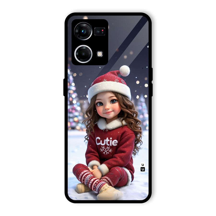 Girl In Snow Glass Back Case for Oppo F21s Pro 4G