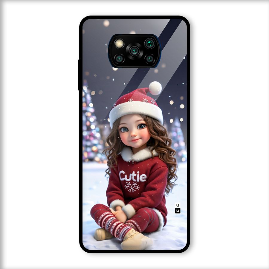 Girl In Snow Glass Back Case for Poco X3