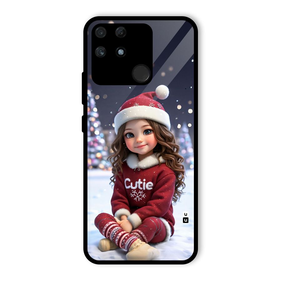 Girl In Snow Glass Back Case for Realme Narzo 50A