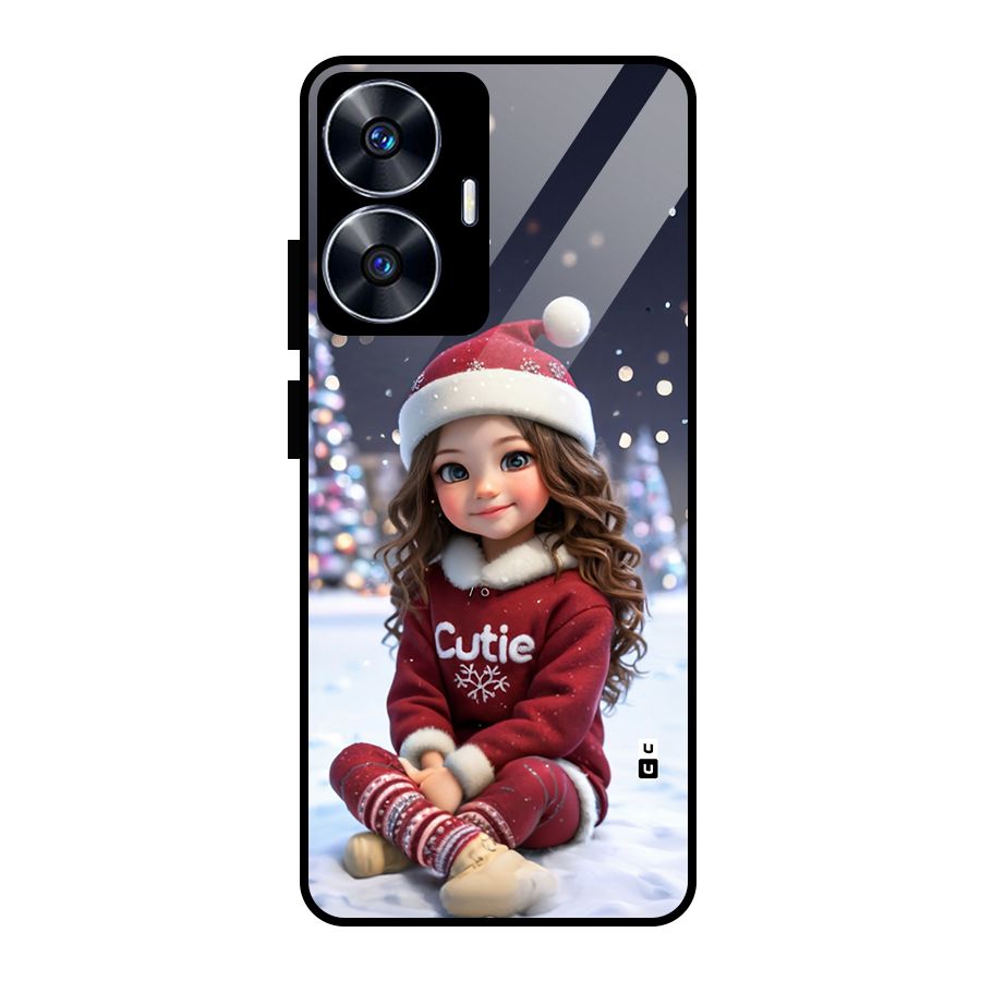 Girl In Snow Glass Back Case for Realme Narzo N55