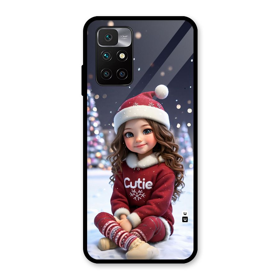 Girl In Snow Glass Back Case for Redmi 10 Prime