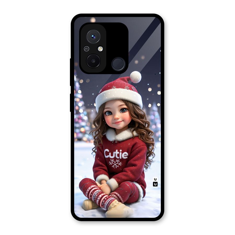 Girl In Snow Glass Back Case for Redmi 12C