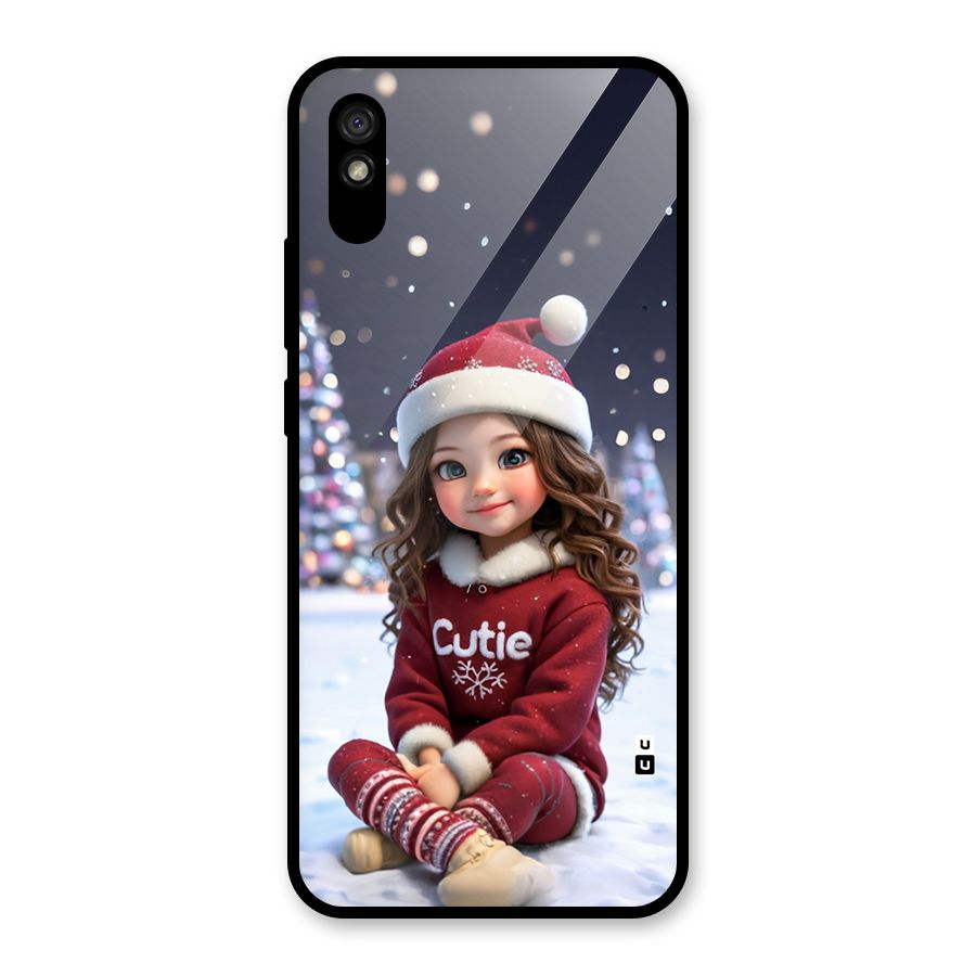 Girl In Snow Glass Back Case for Redmi 9A