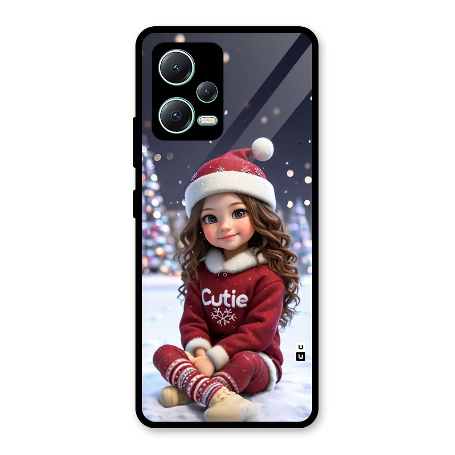 Girl In Snow Glass Back Case for Redmi Note 12 5G
