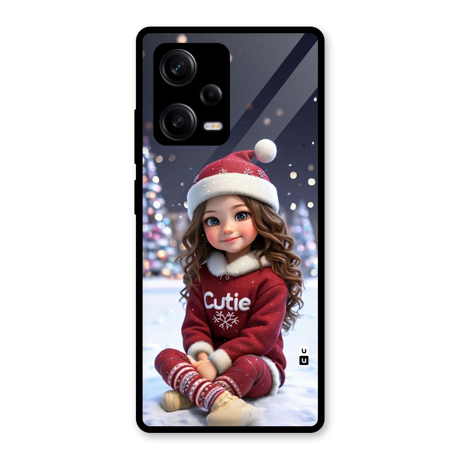 Girl In Snow Glass Back Case for Redmi Note 12 Pro