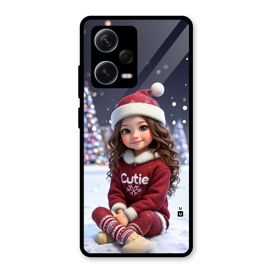 Girl In Snow Glass Back Case for Redmi Note 12 Pro Plus 5G
