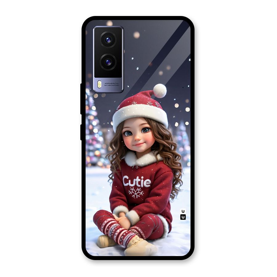 Girl In Snow Glass Back Case for Vivo V21e 5G