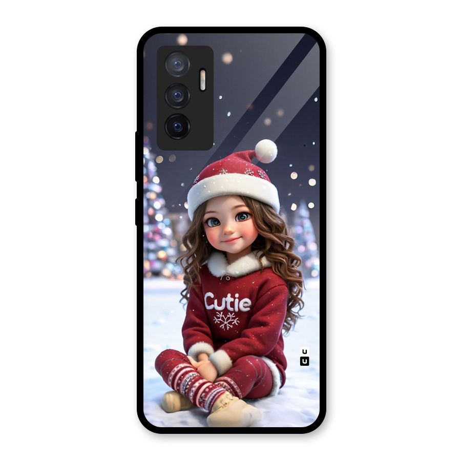 Girl In Snow Glass Back Case for Vivo V23e