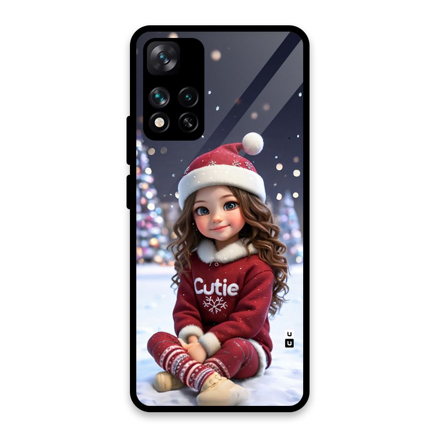 Girl In Snow Glass Back Case for Xiaomi 11i HyperCharge 5G