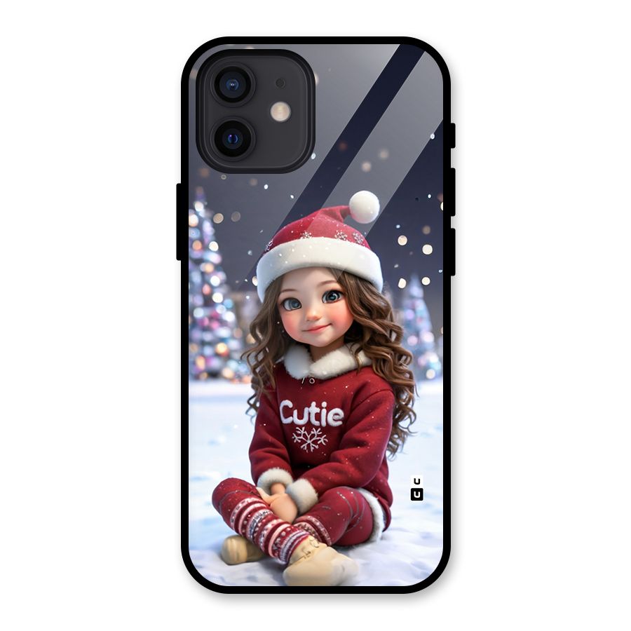 Girl In Snow Glass Back Case for iPhone 12