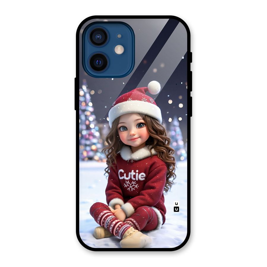 Girl In Snow Glass Back Case for iPhone 12 Mini