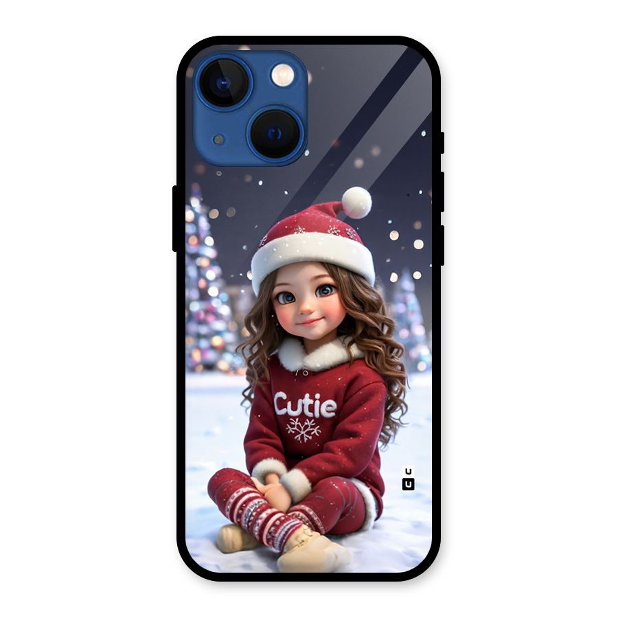 Girl In Snow Glass Back Case for iPhone 13 Mini