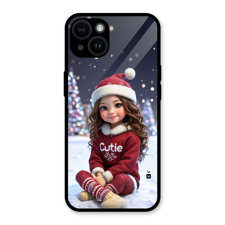 Girl In Snow Glass Back Case for iPhone 14
