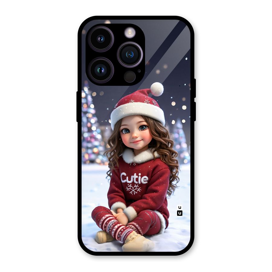 Girl In Snow Glass Back Case for iPhone 14 Pro