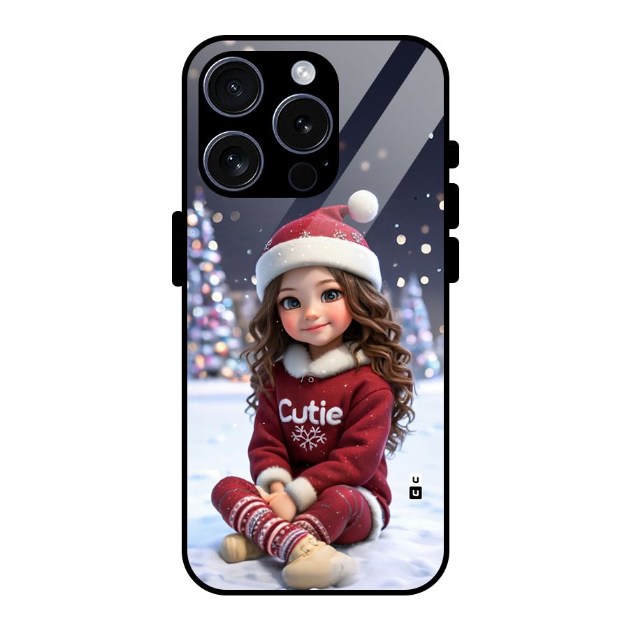 Girl In Snow Glass Back Case for iPhone 15 Pro