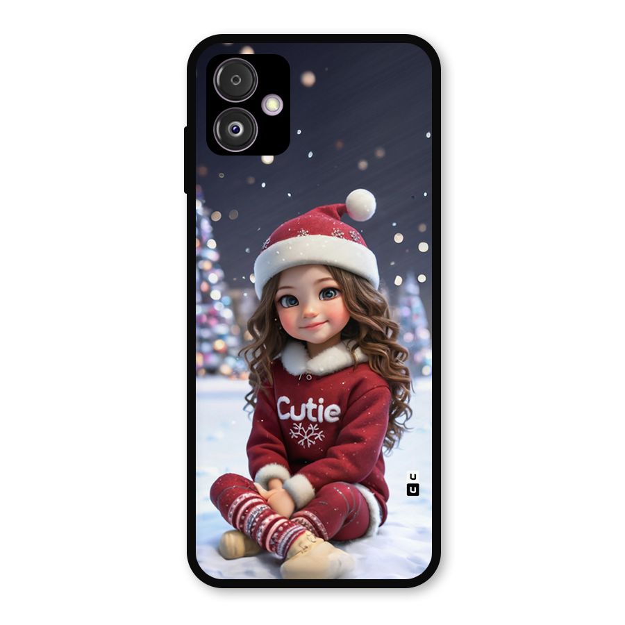 Girl In Snow Metal Back Case for Galaxy F14
