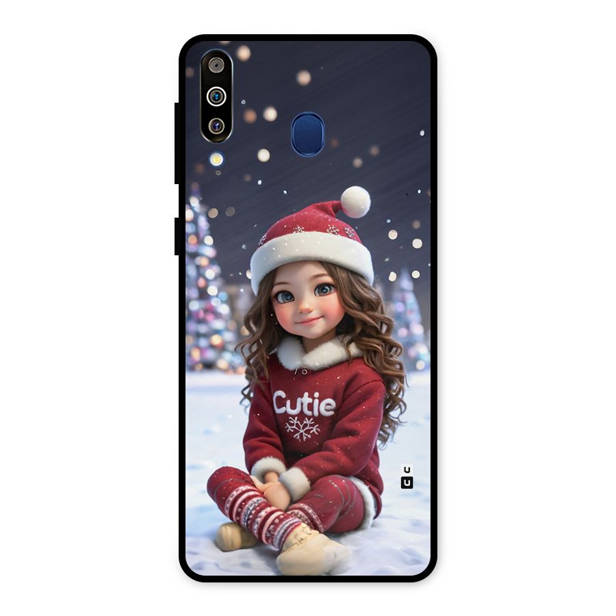 Girl In Snow Metal Back Case for Galaxy M30