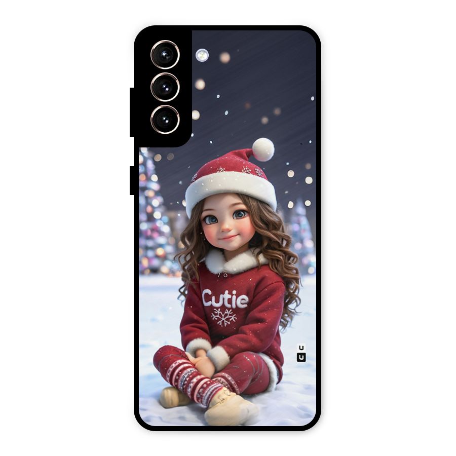 Girl In Snow Metal Back Case for Galaxy S21 Plus
