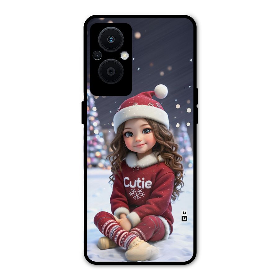 Girl In Snow Metal Back Case for Oppo F21 Pro 5G