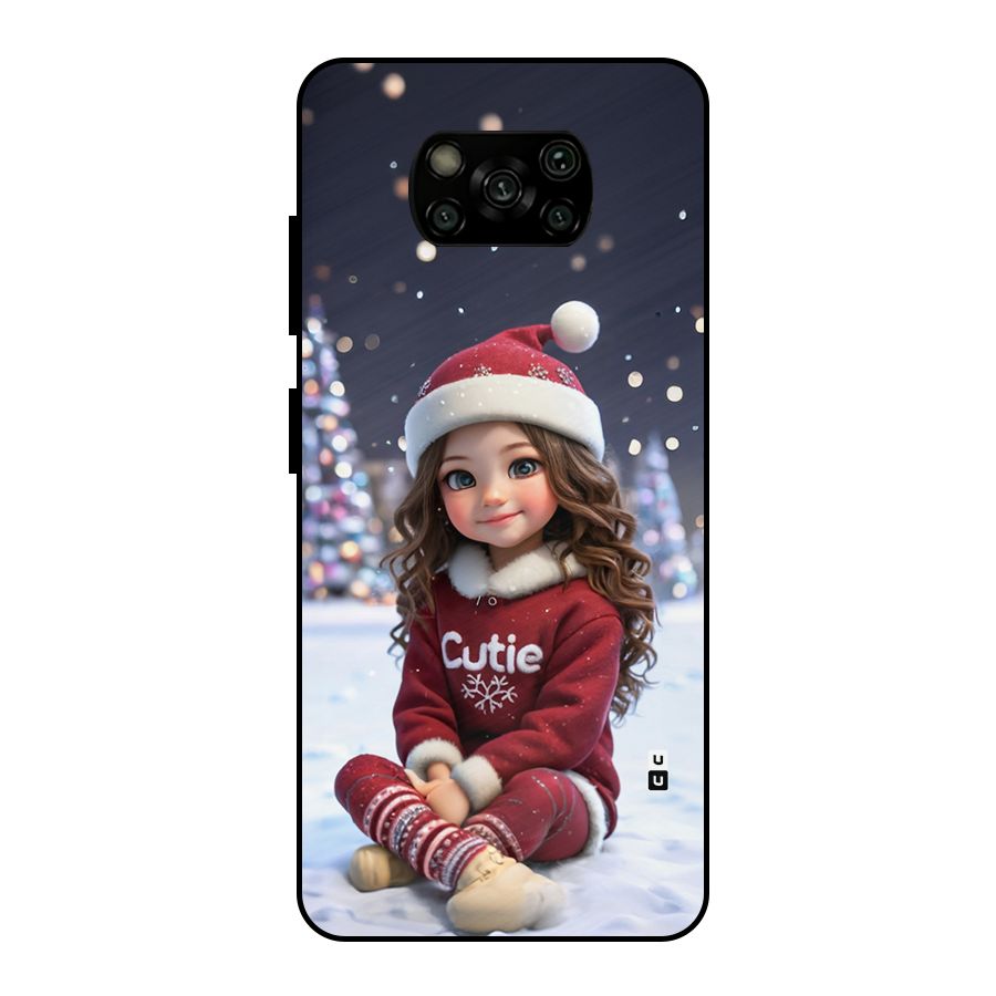 Girl In Snow Metal Back Case for Poco X3