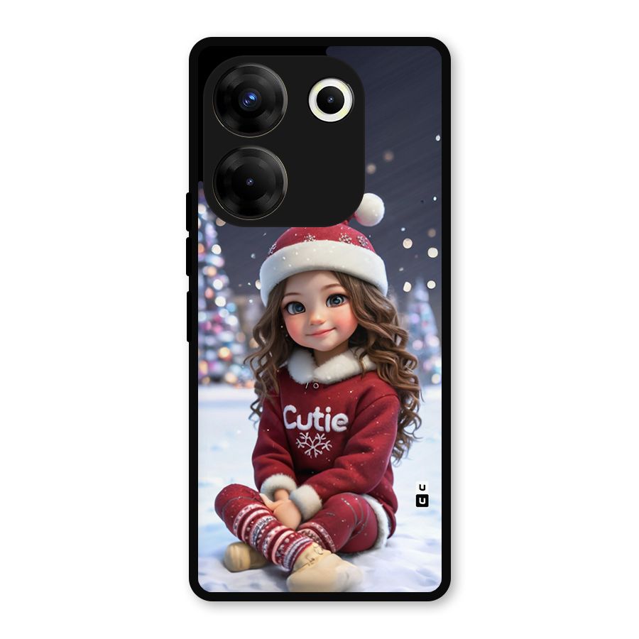 Girl In Snow Metal Back Case for Tecno Camon 20 Pro