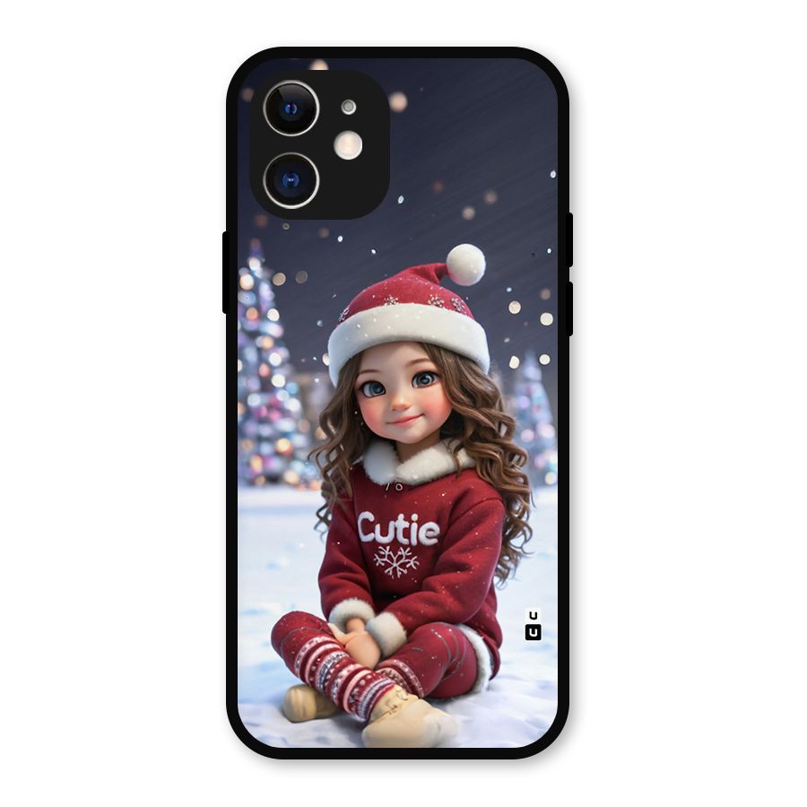 Girl In Snow Metal Back Case for iPhone 12