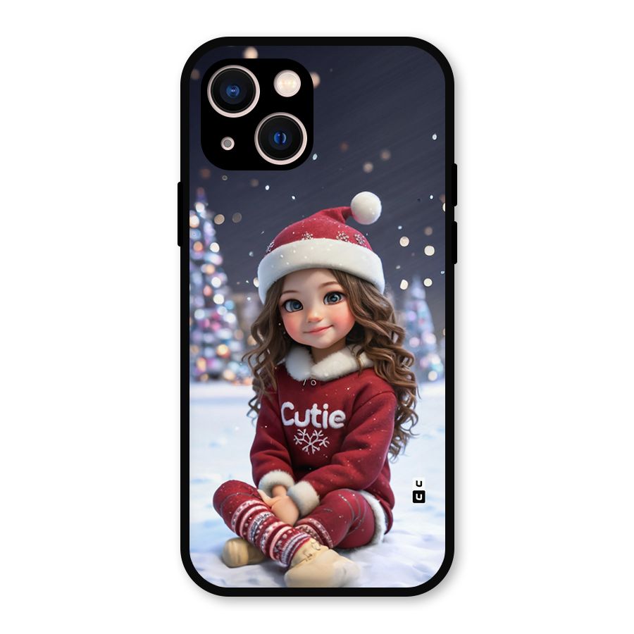 Girl In Snow Metal Back Case for iPhone 13
