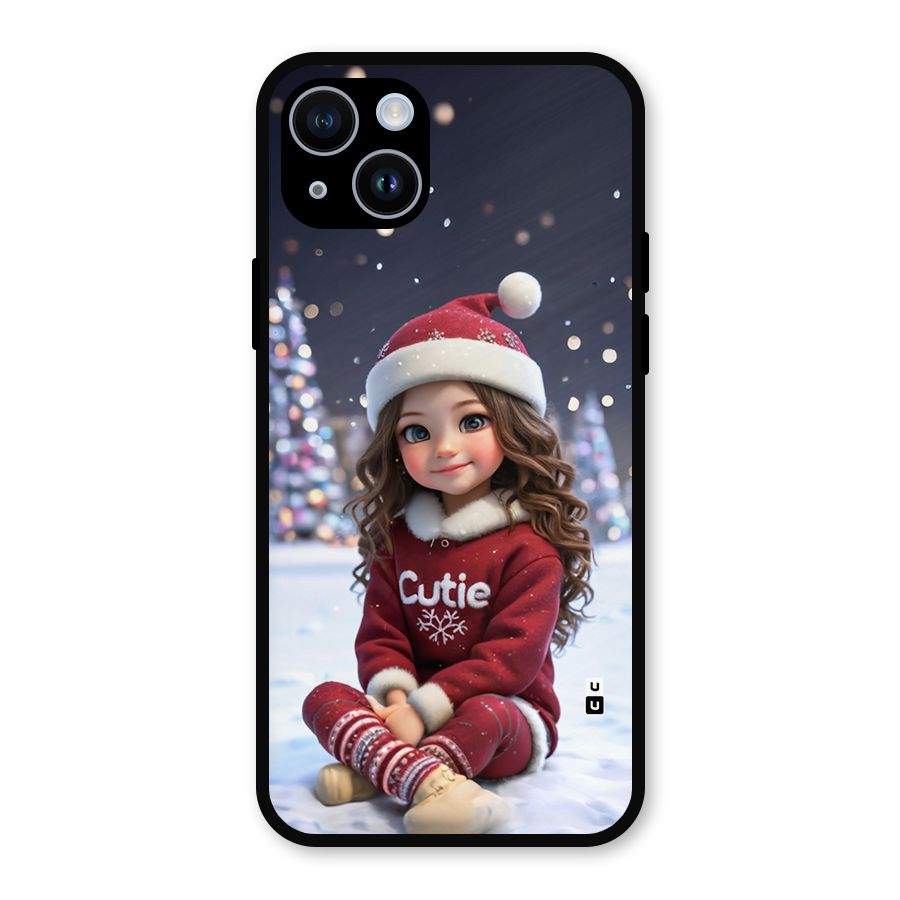 Girl In Snow Metal Back Case for iPhone 14