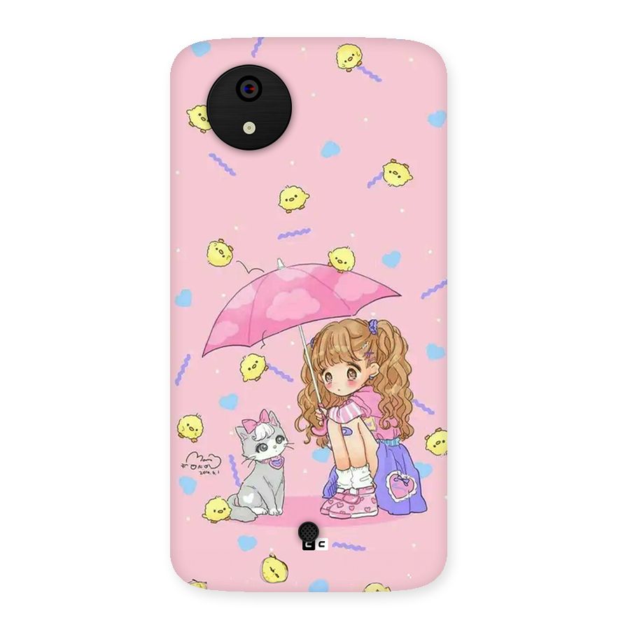 Girl With Cat Back Case for Canvas A1  AQ4501