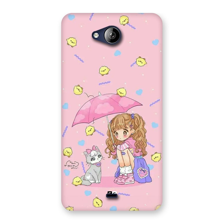 Girl With Cat Back Case for Canvas Play Q355