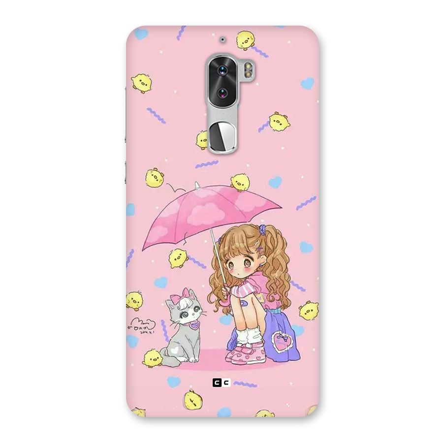 Girl With Cat Back Case for Coolpad Cool 1