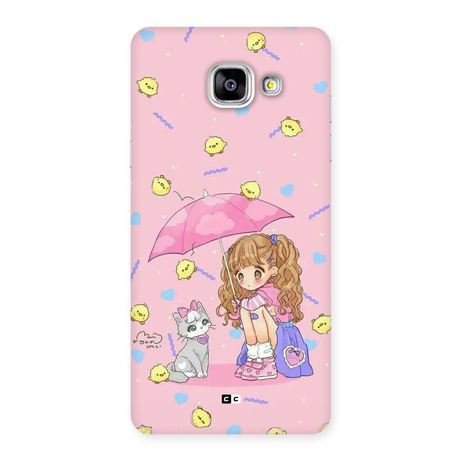 Girl With Cat Back Case for Galaxy A5 (2016)