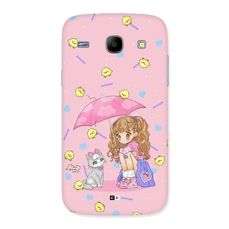 Girl With Cat Back Case for Galaxy Core