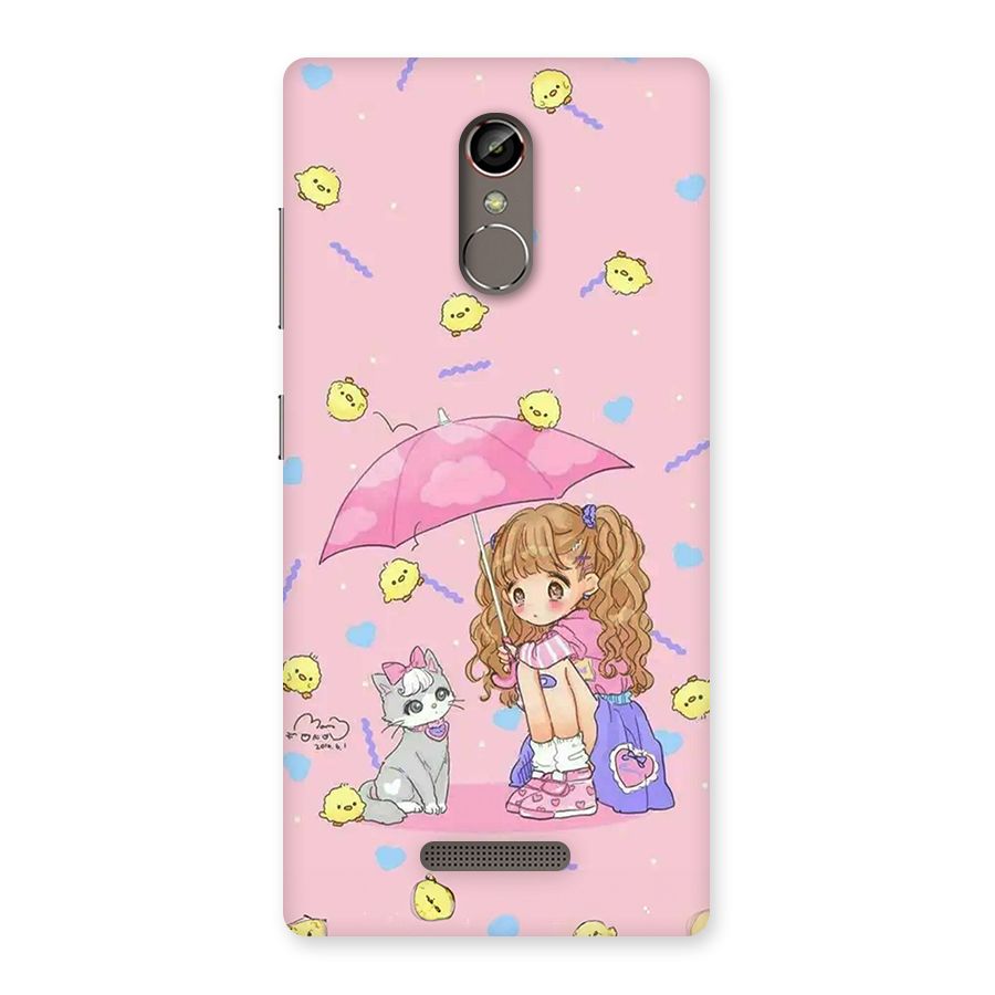 Girl With Cat Back Case for Gionee S6s