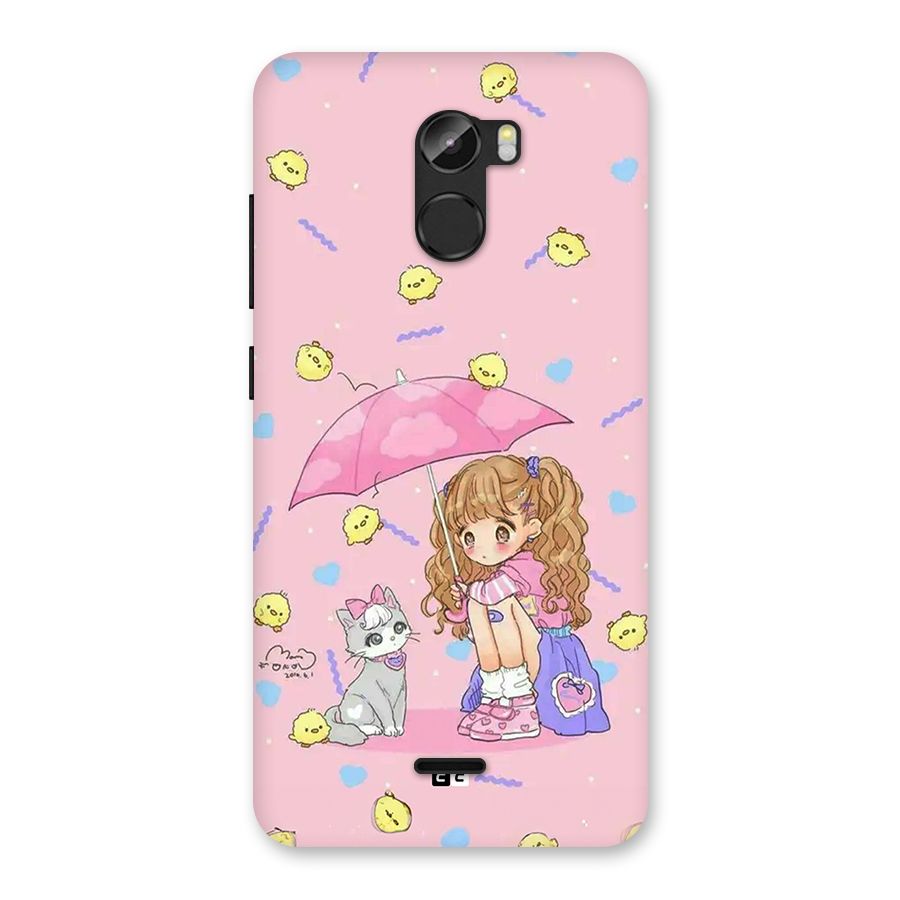 Girl With Cat Back Case for Gionee X1