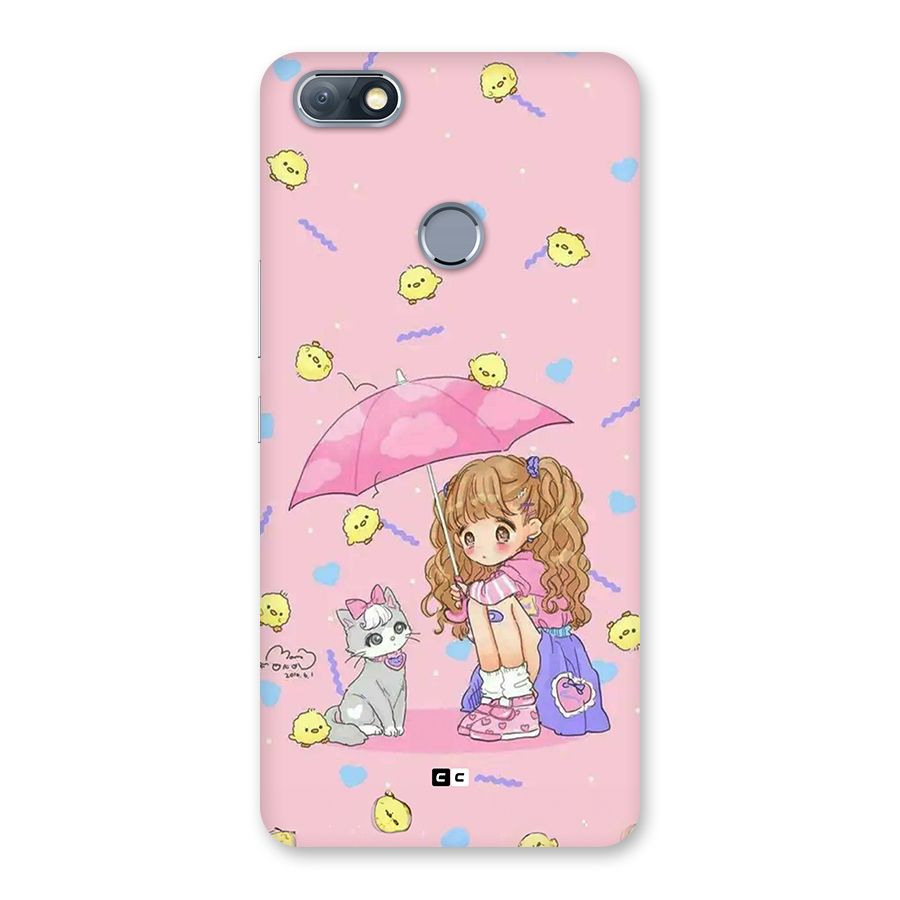 Girl With Cat Back Case for Infinix Note 5