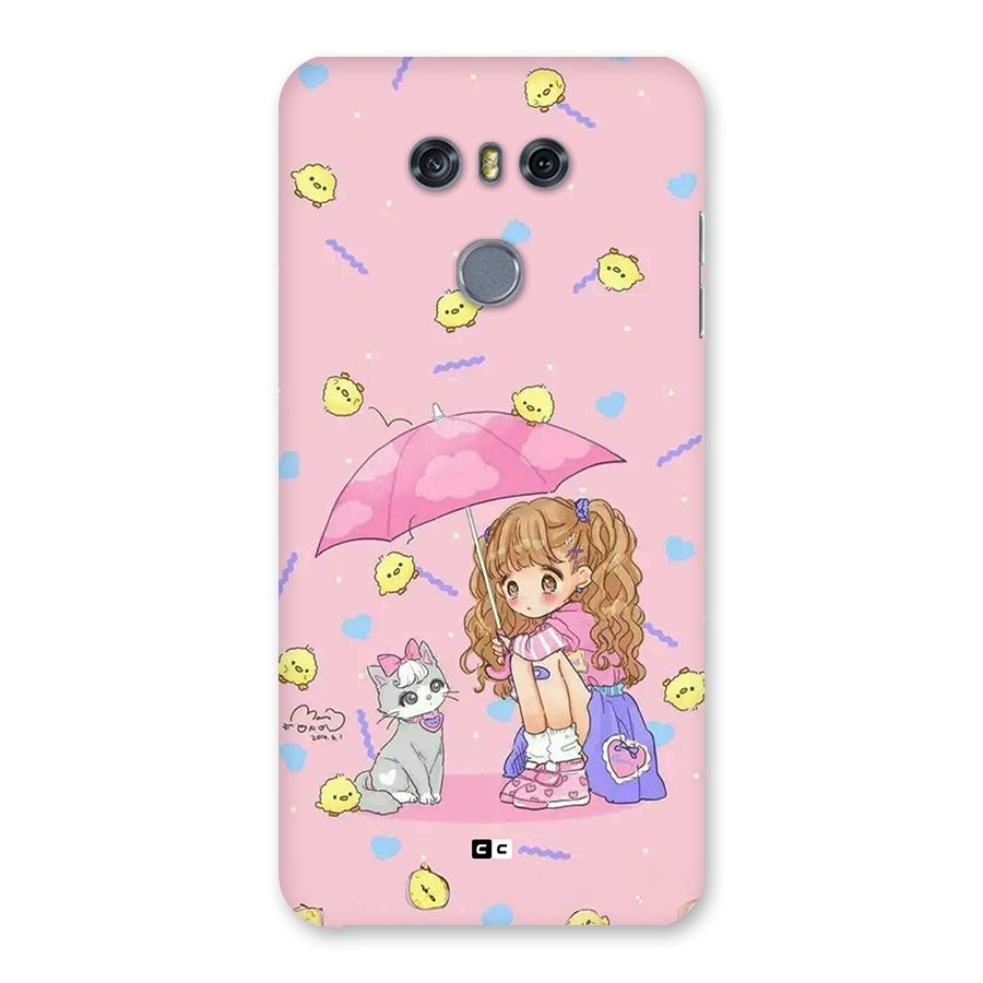 Girl With Cat Back Case for LG G6