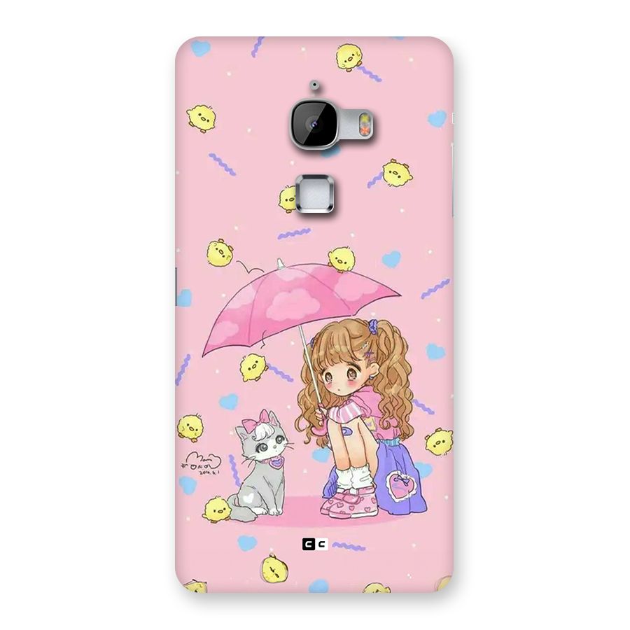 Girl With Cat Back Case for LeTV Le Max
