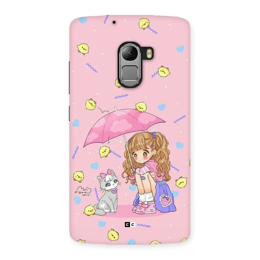 Girl With Cat Back Case for Lenovo K4 Note