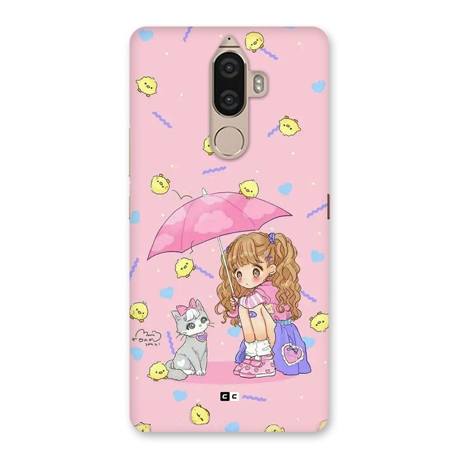 Girl With Cat Back Case for Lenovo K8 Note