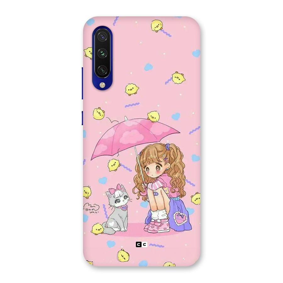 Girl With Cat Back Case for Mi A3