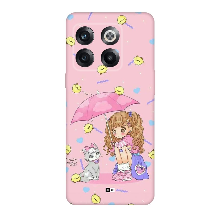 Girl With Cat Back Case for OnePlus 10T