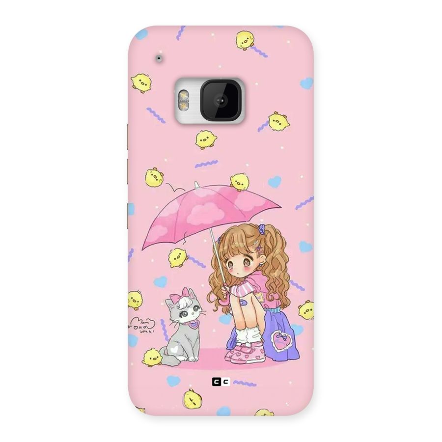 Girl With Cat Back Case for One M9